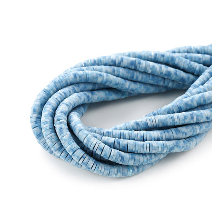 4-5mm Flat Round Polymer Clay Beads Mix