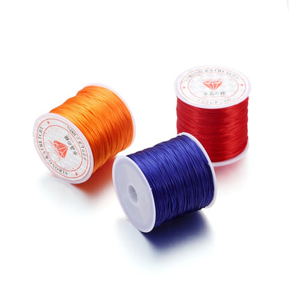 Cordon élastique solide pour perles de cristal, 1 mm, rouleau de 10 à 40 m