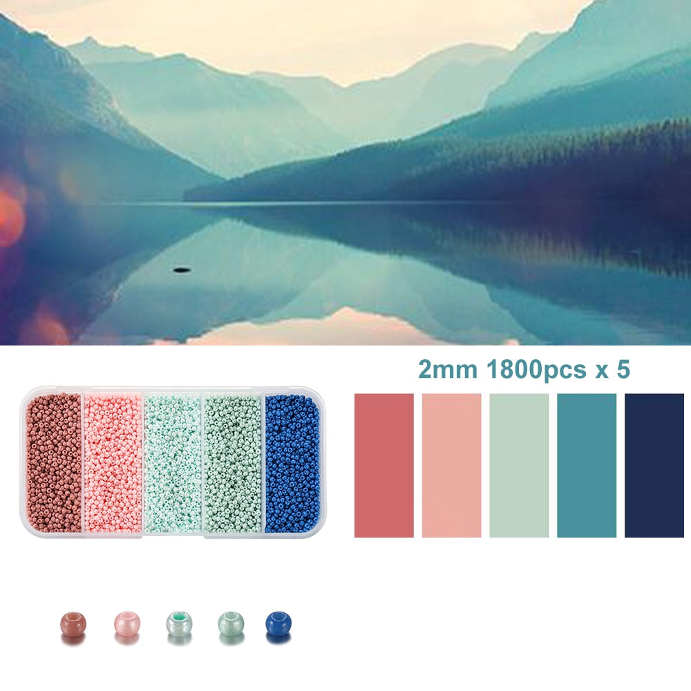 5 Color 2mm Czech Seed Beads Box