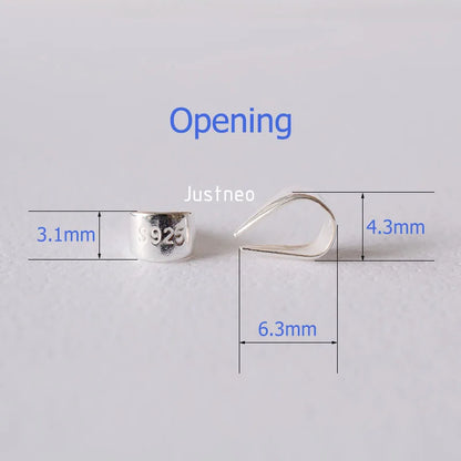 Solid 925 Sterling Silver Pendant Clasp Bail Connector for necklace & pendant silver jewelry,diy