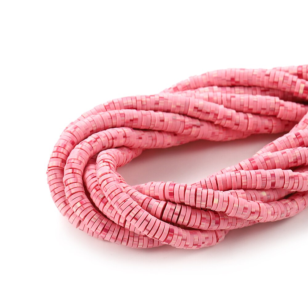 4-5mm Flat Round Polymer Clay Beads Mix