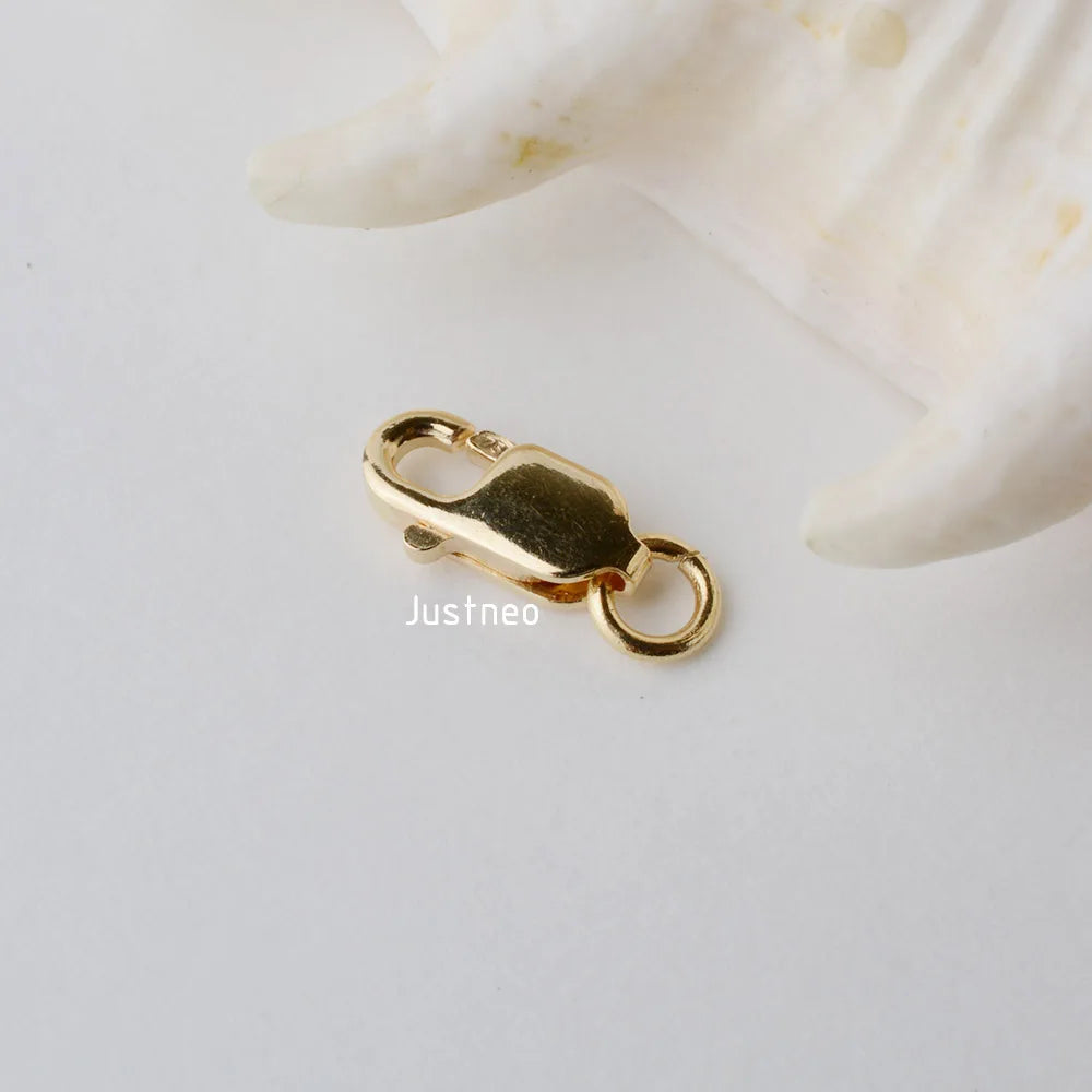 AU750 solid 18k gold lobster claw clasp trigger buckle for necklace bracelet jewelry findings,18ct yellow gold stamp 750