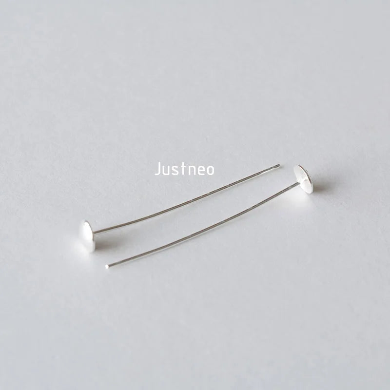 925 sterling silver bead cap head pins for Gemstone Jewelry Making Beads,T-pins Needles Pin Jewelry Findings