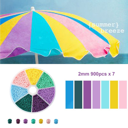 7 Farben Rocailles-Schmuckset
