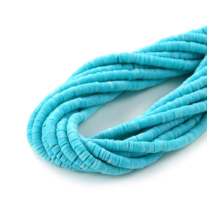 4-5mm Flat Round Polymer Clay Beads Mix