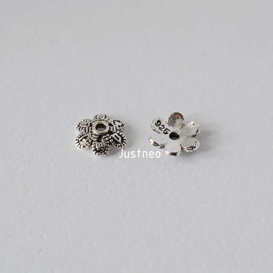 solid 925 sterling silver bead cap, spacer bead caps, jewelry diy silver findings/components PA354