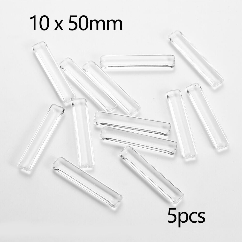5-50Pcs Assorted Transparent Glass Cabochons