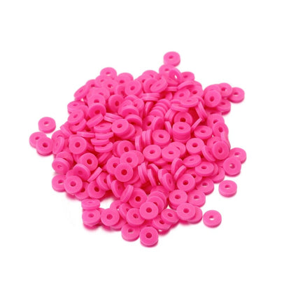 6 mm flache, runde Polymerharz-Tonperlen