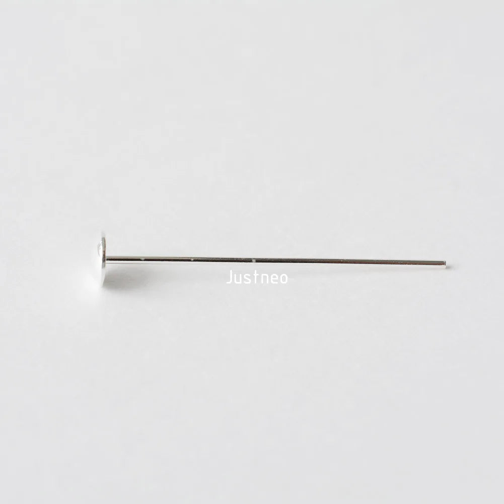925 sterling silver bead cap head pins for Gemstone Jewelry Making Beads,T-pins Needles Pin Jewelry Findings