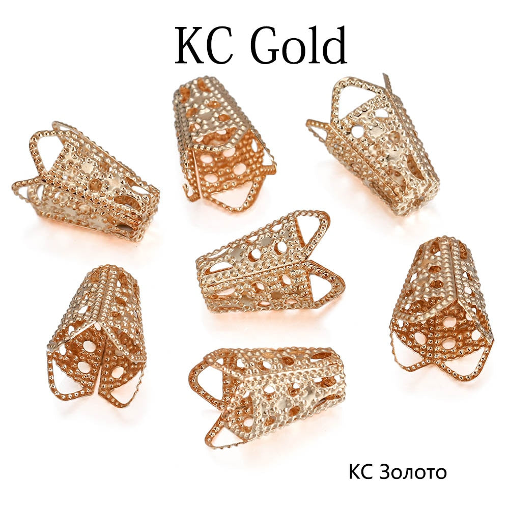 Weinbecher-Trompetenperlen-Verbindungskappen, 50 Stück