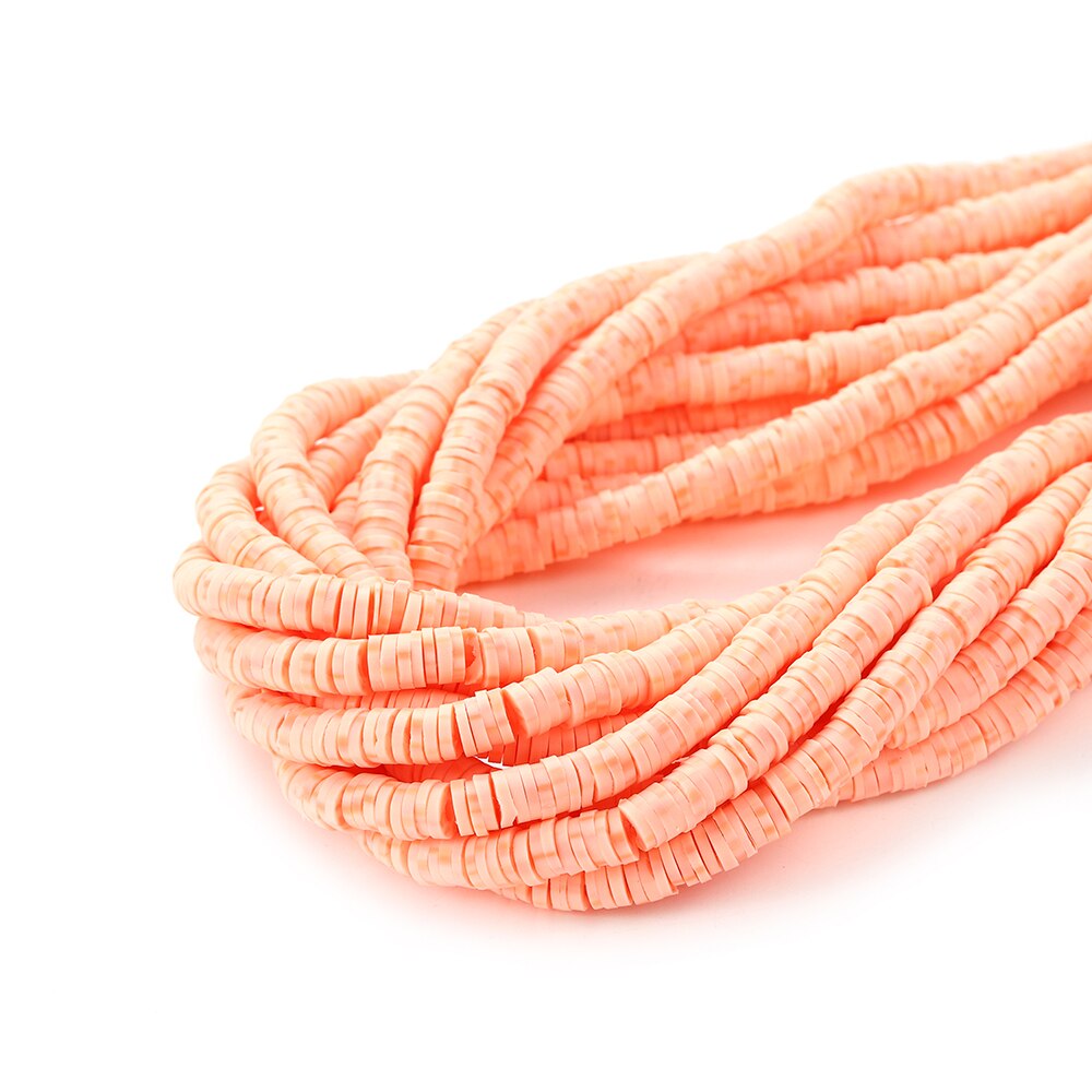 4-5mm Flat Round Polymer Clay Beads Mix