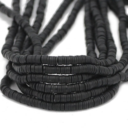 45 Colors 16" 6mm Flat Round Polymer Clay Beads