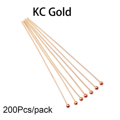 16-50mm Gold Metal Ball Head Pins, 50-200pcs