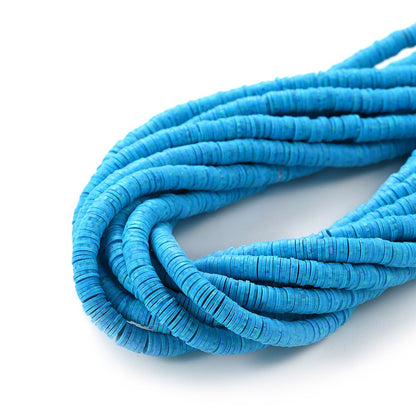 4-5mm Flat Round Polymer Clay Beads Mix