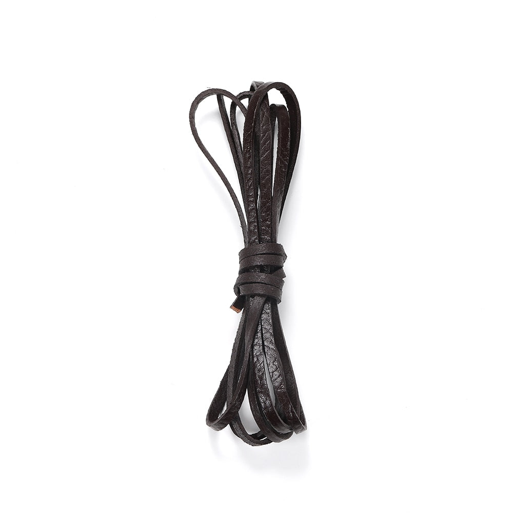 2 4 6 8 10 mm Breite flaches echtes Rindslederband, 2M-Lot