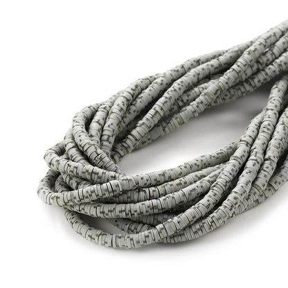 4-5mm Flat Round Polymer Clay Beads Mix