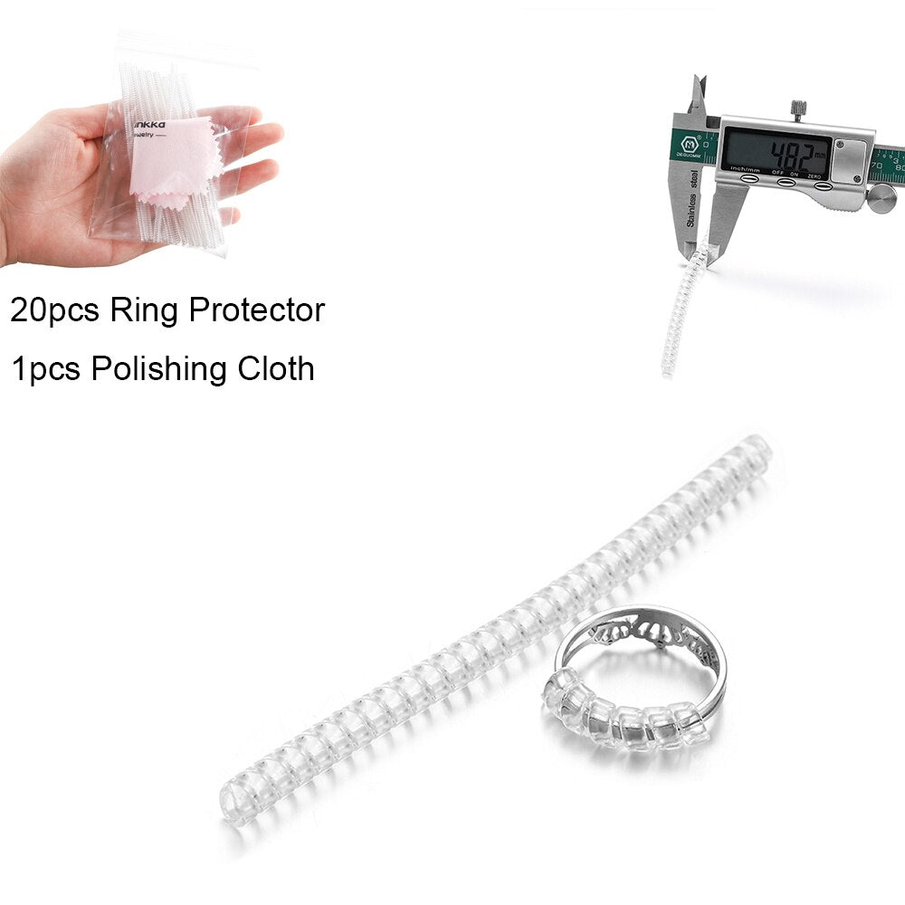 20pcs Spiral Based Ring Size Adjuster & Guard for Jewelry Resizing