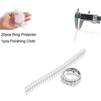 20pcs Spiral Based Ring Size Adjuster & Guard for Jewelry Resizing