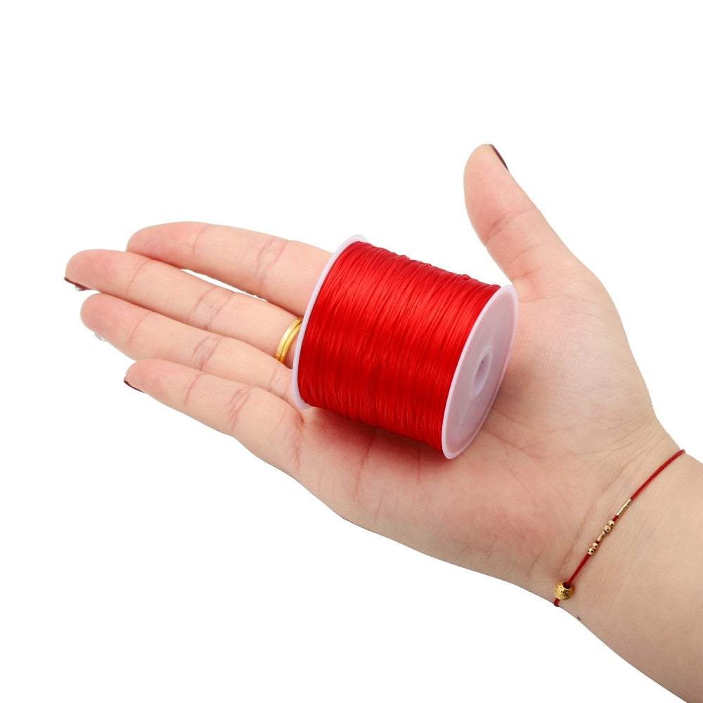 Cordon élastique solide pour perles de cristal, 1 mm, rouleau de 10 à 40 m