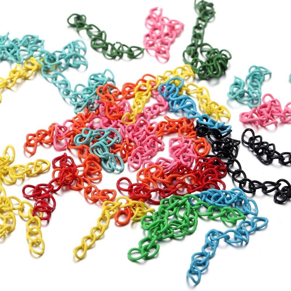 5 cm Colourful Necklace Extension Chain, 30-100pcs lot