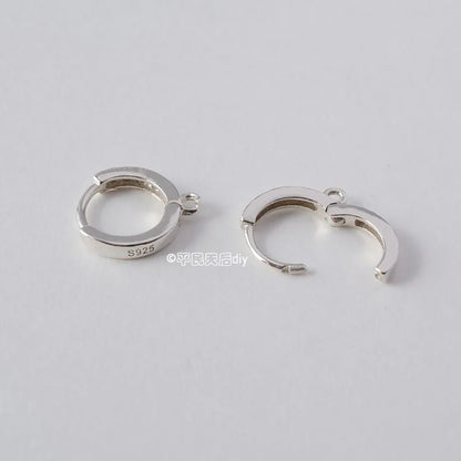 Solid 925 Sterling Silver Leverback Earring Hook Connector, snap hook for earring