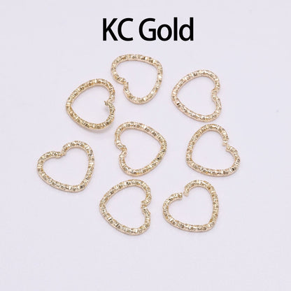 30-100pcs 8-20mm Gold Twisted Jump Rings
