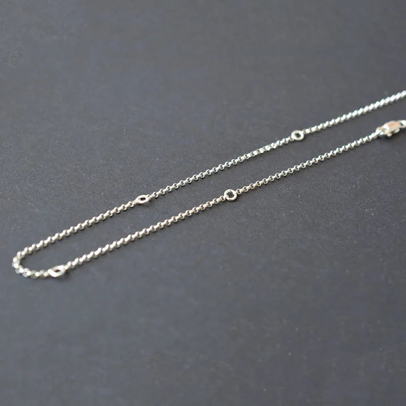 S925 Sterling Silver Rolo Chain Necklace 110cm (90cm +5cm*4 extender chain)