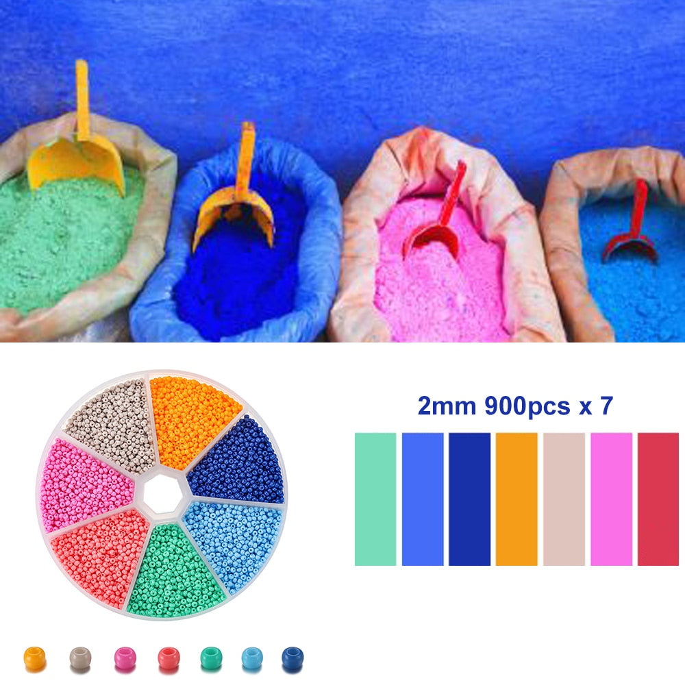 7 Farben Rocailles-Schmuckset