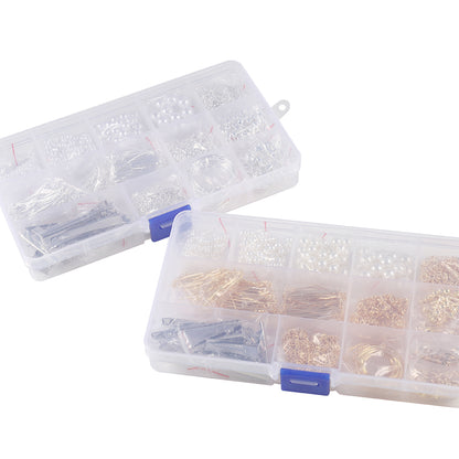 Kit de fournitures pour la fabrication de bijoux, 1200 pièces