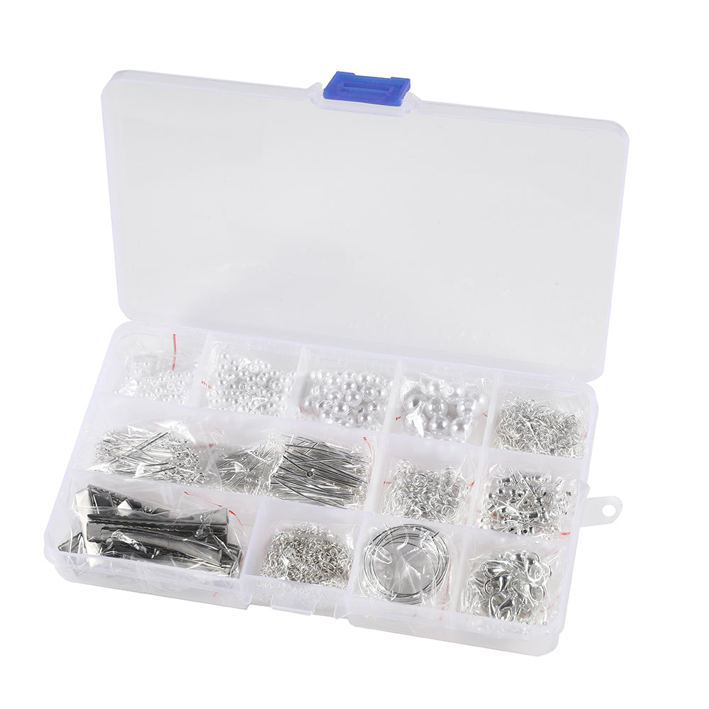 Kit de fournitures pour la fabrication de bijoux, 1200 pièces