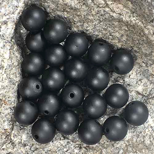 Bulk Matte Black Agate Beads, Round, 4-12mm, 5-200pcs