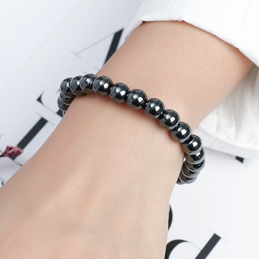 Black Hematite Gemstone Bracelet 6-12mm