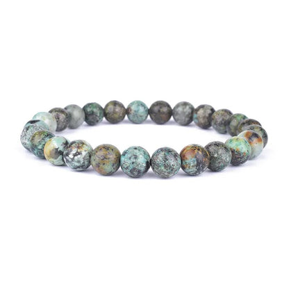 Stretch-Armband mit afrikanischen Türkis-Edelsteinen, 4–12 mm