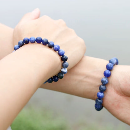 Bracelet extensible en pierre précieuse sodalite, 4-12 mm