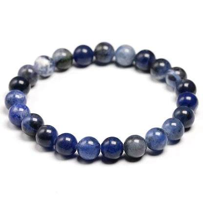 Bracelet extensible en pierre précieuse sodalite, 4-12 mm