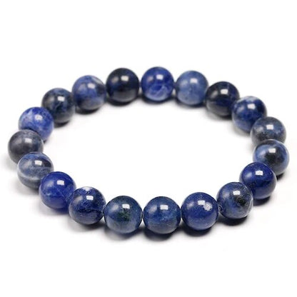 Bracelet extensible en pierre précieuse sodalite, 4-12 mm
