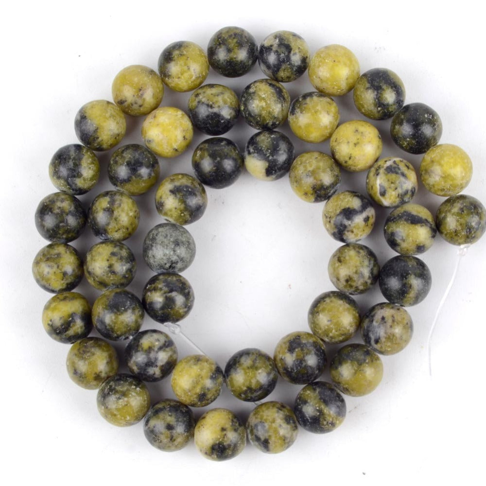 Gelbe türkisfarbene Steinperlen, 4–12 mm