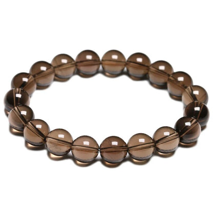 Bracelet extensible avec pierres précieuses de quartz fumé, 6-12 mm
