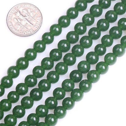 Natural Dark Green Jade Beads, 4-12mm
