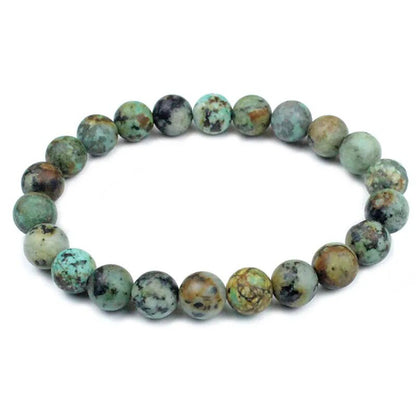 Stretch-Armband mit afrikanischen Türkis-Edelsteinen, 4–12 mm