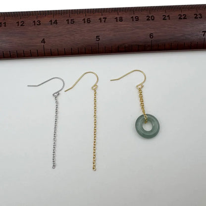 1Pair Solid 925 Sterling Silver Earring Hooks with 4CM Wires DIY Accessories Making for Circle Beads