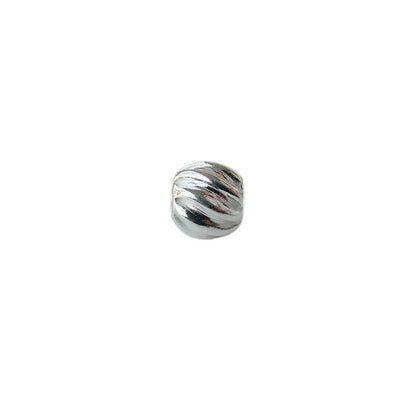 sterling silver beads,solid 925 sterling silver round corrugated spacer beads for necklace/bracelet  jewelry, 1 piece