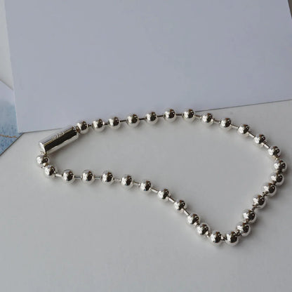 JustNeo Solid 925 Sterling Silver Ball Chain Bracelet and Anklet,Basic Chains for Pendants Charms