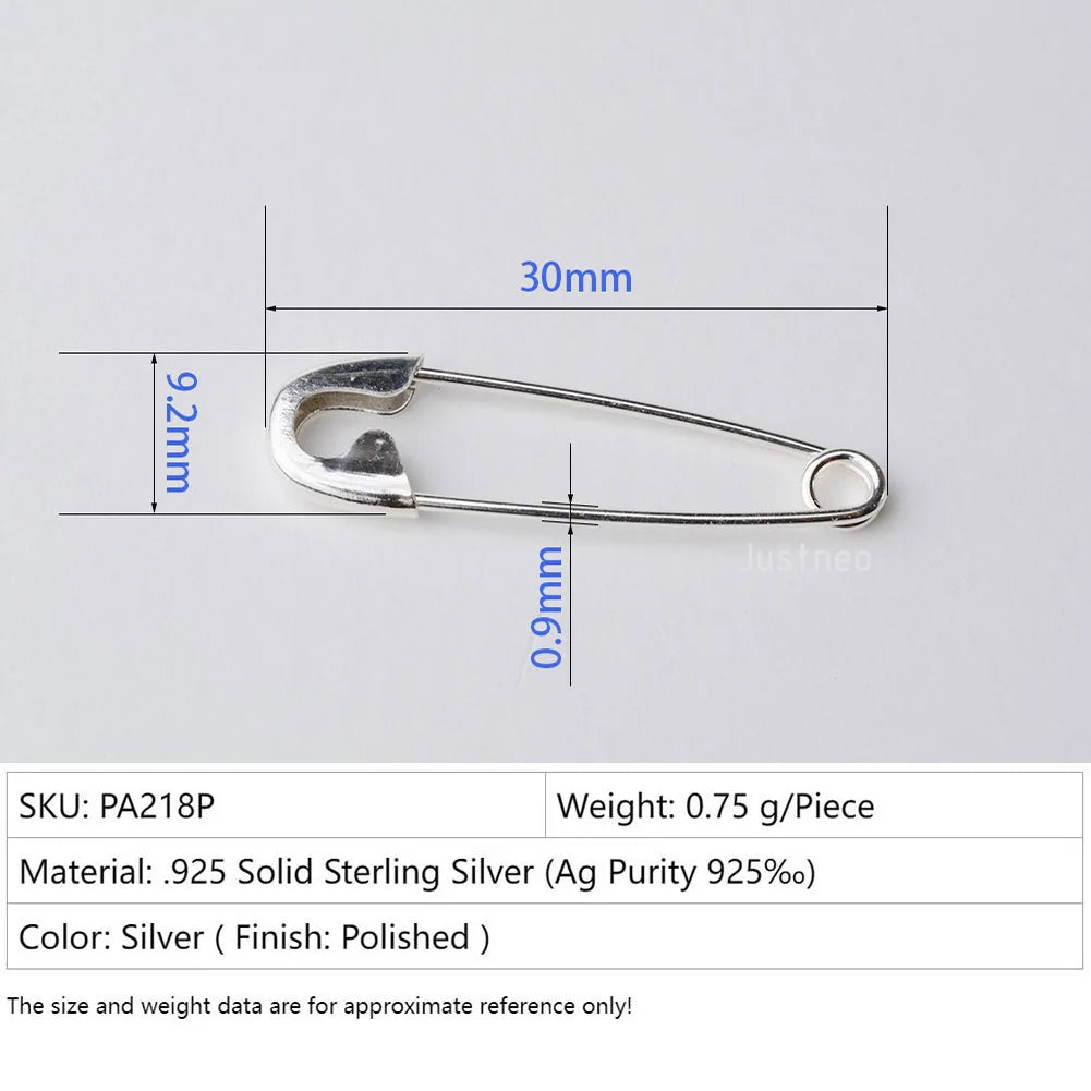 925 Sterling Silver Safety Pins, Silver Safety Pin Brooch Bulk, 925 Safety Pins For Clothes