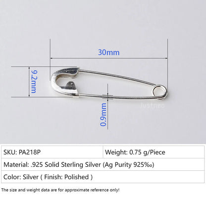 925 Sterling Silver Safety Pins, Silver Safety Pin Brooch Bulk, 925 Safety Pins For Clothes