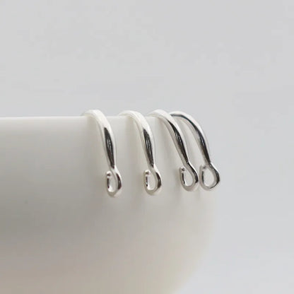 1 Pair Solid 925 Sterling Silver Earring Hook Short DIY Accessories Making Components Finding