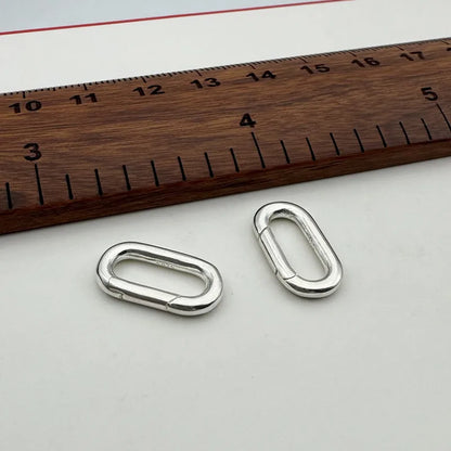 1PCS Solid 925 Sterling Silver Spring Clasps Square for Necklace Bracelet DIY Accessores Connector Making