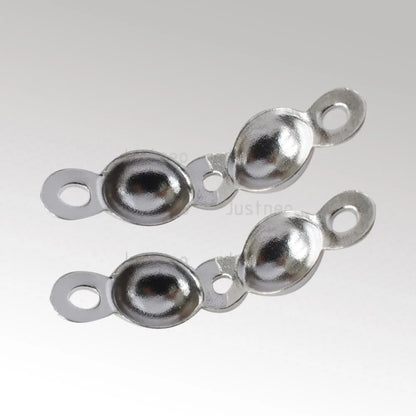 925 Silver Knot Cover Necklace End Cap Crimp Beads for Jewelry Making, DIY jewelry making accessories Crafts