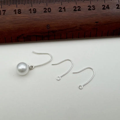 1Pair Solid 925 Sterling Silver Earring Hooks with Open Jump Ring 16mm DIY Jewelry Making Accessories Components
