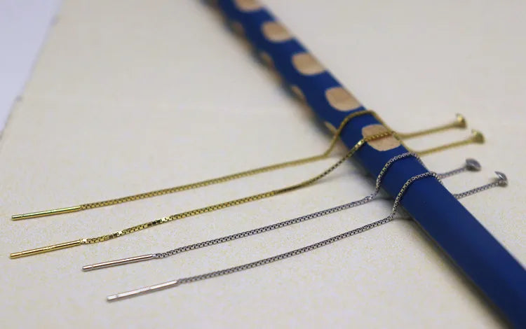 1 Pair Solid 925 Sterling Silver Earwire with Headpin EarThread Round Beads Jewelry Making DIY Finding Component Dangle Earring